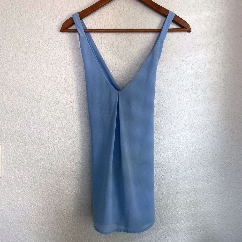 Light blue strappy blouse